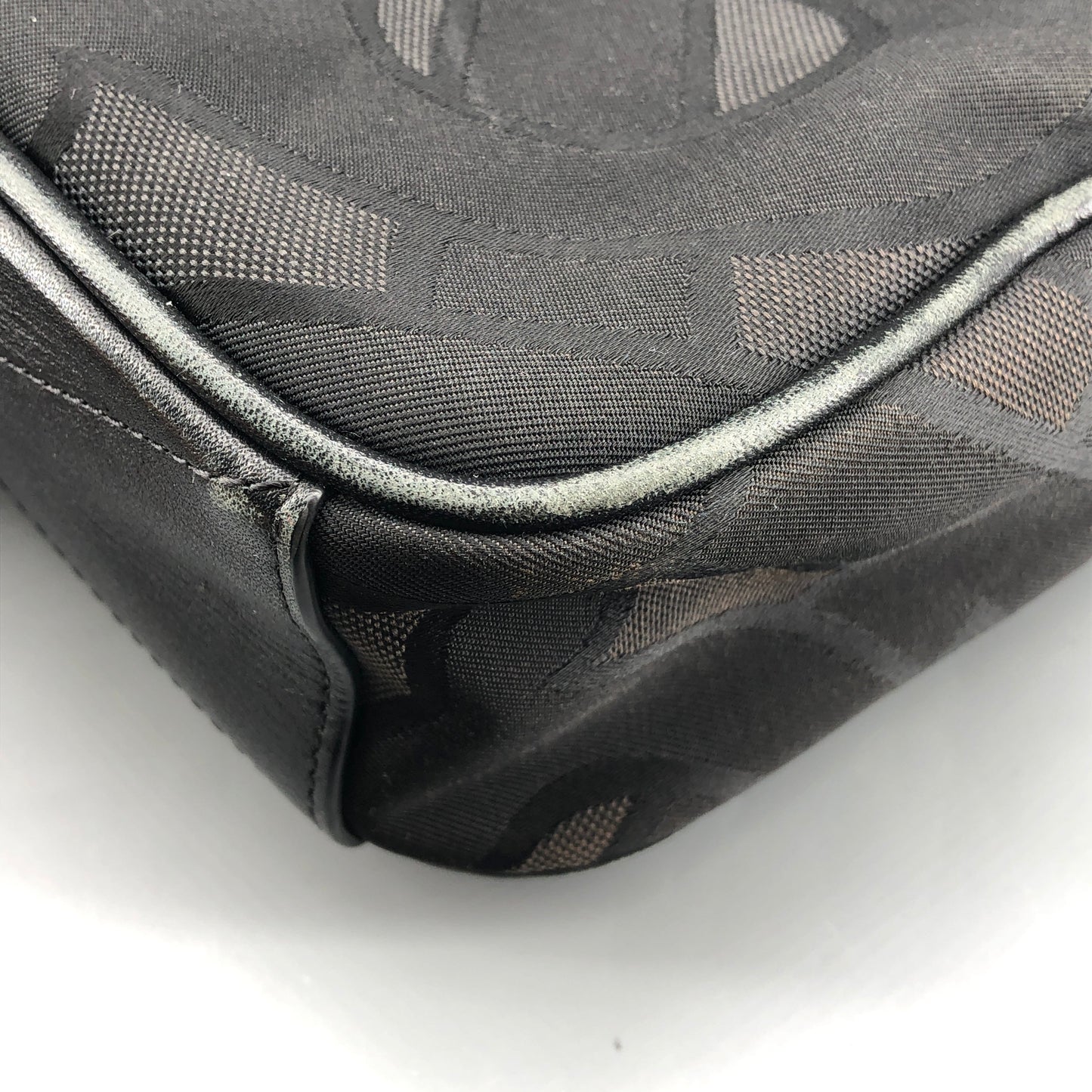 Burberry TB Monogram Canvas Crossbody Camera Bag Black