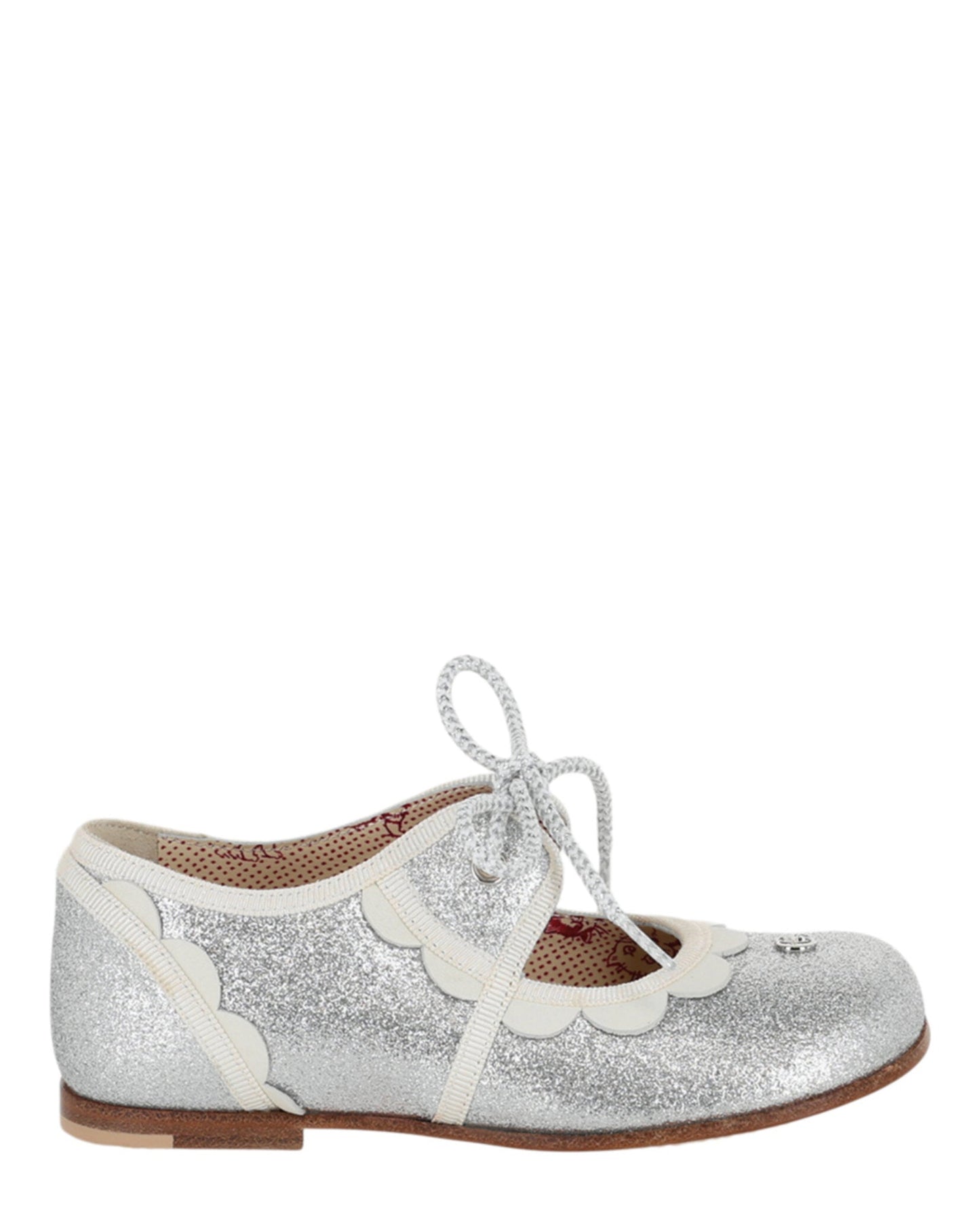 Gucci Girls Glitter Scalloped-Trim Dress Shoes