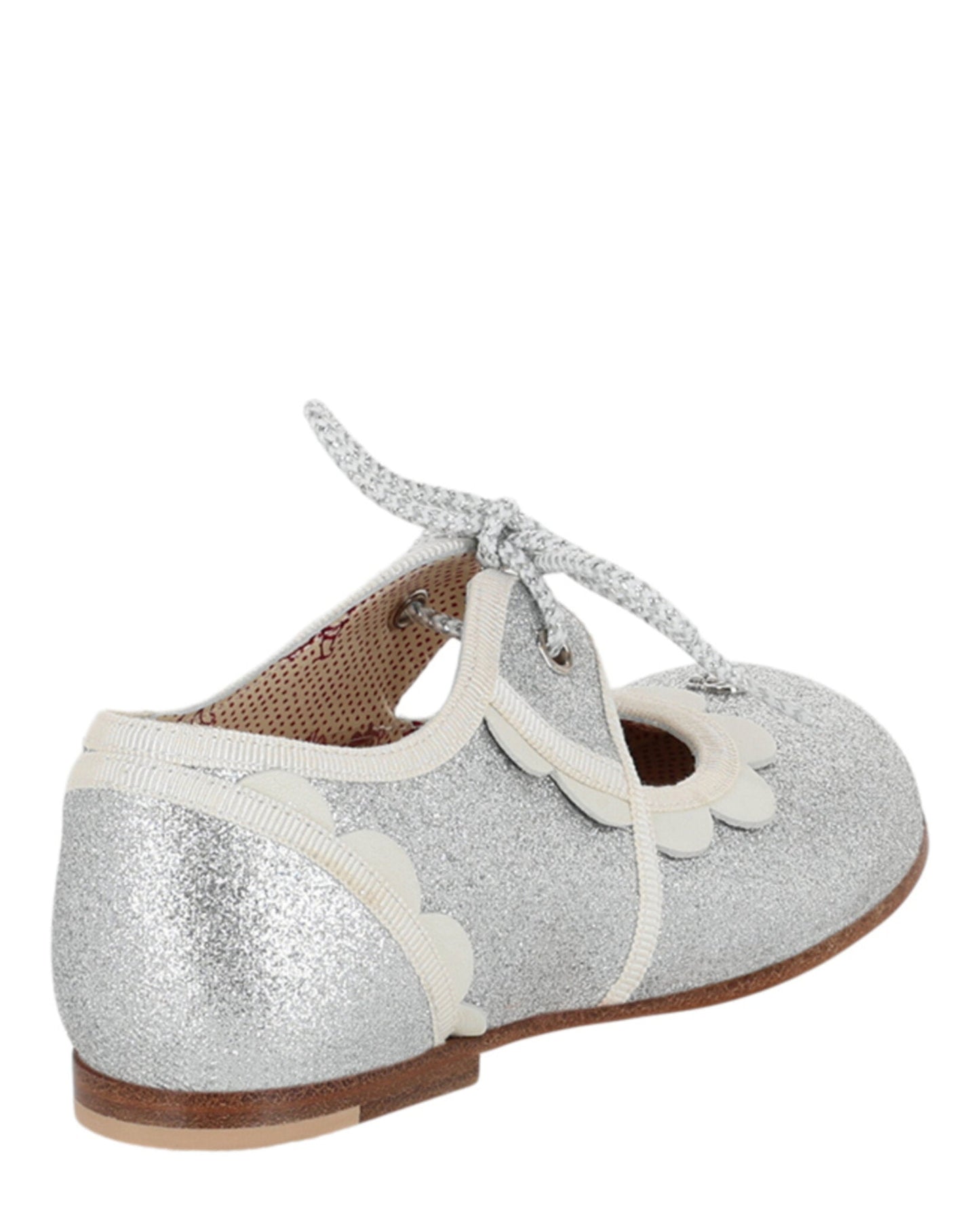 Gucci Girls Glitter Scalloped-Trim Dress Shoes