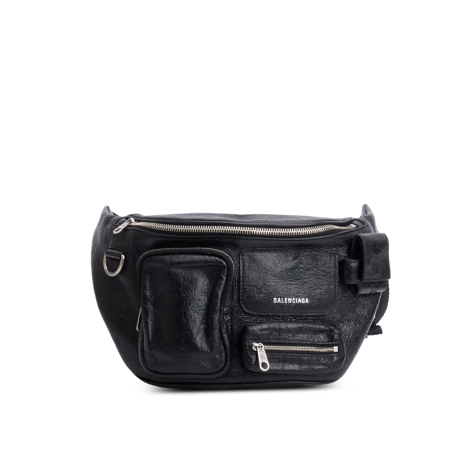 Balenciaga Black Agneau Superbusy Belt Bag