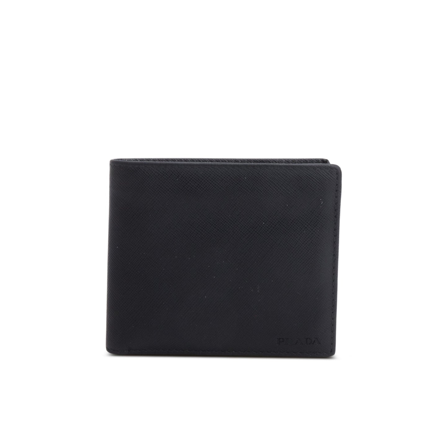 Prada Black Saffiano Leather Bi-Fold Wallet