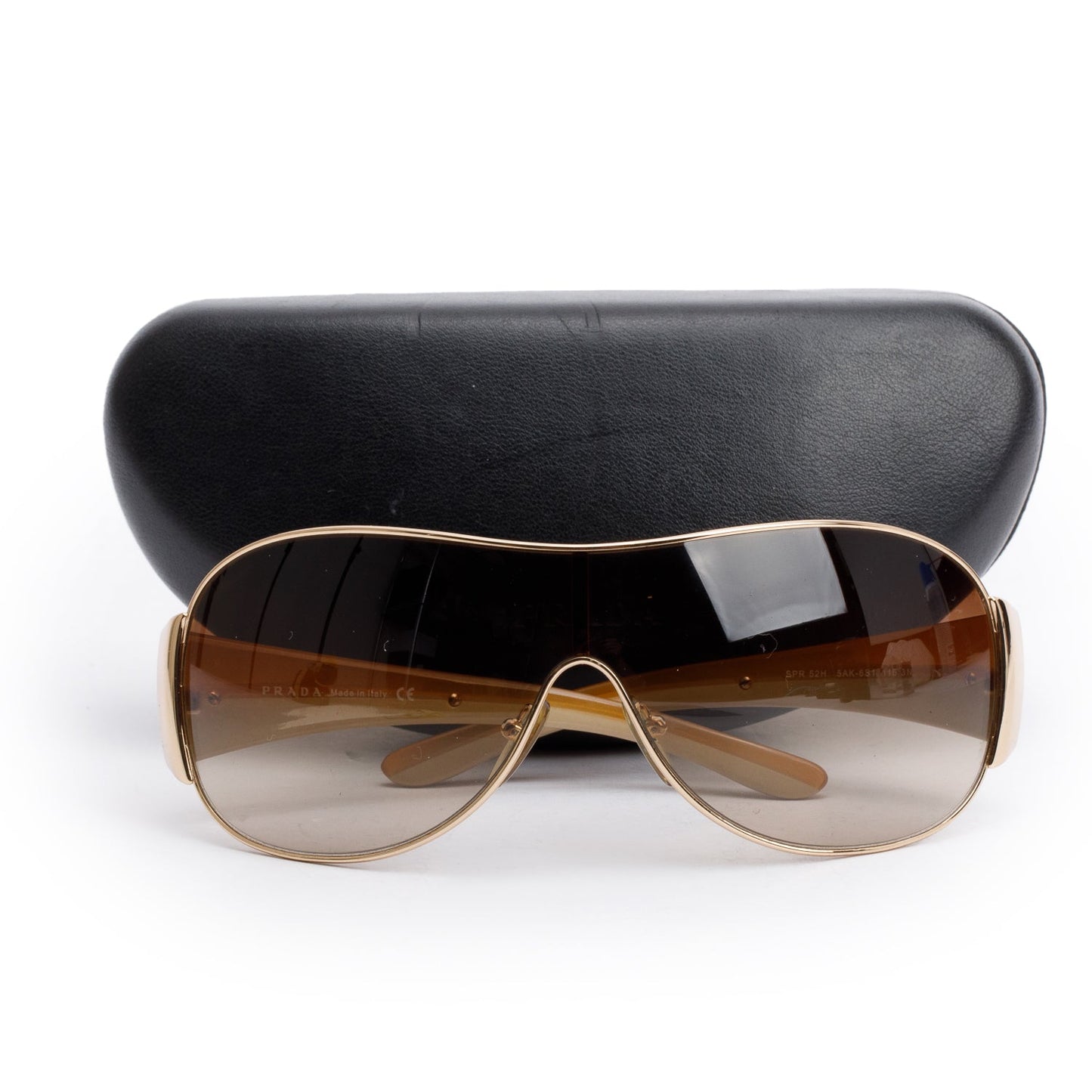 Prada SPR52H Brown Gradient Shied Sunglasses