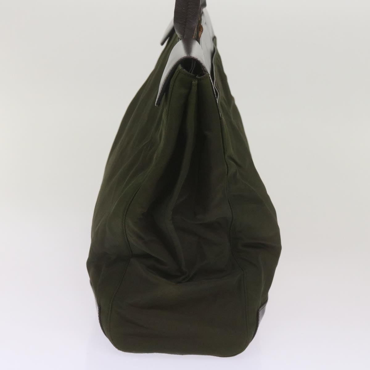 PRADA Tote Bag Nylon Khaki Auth 68627