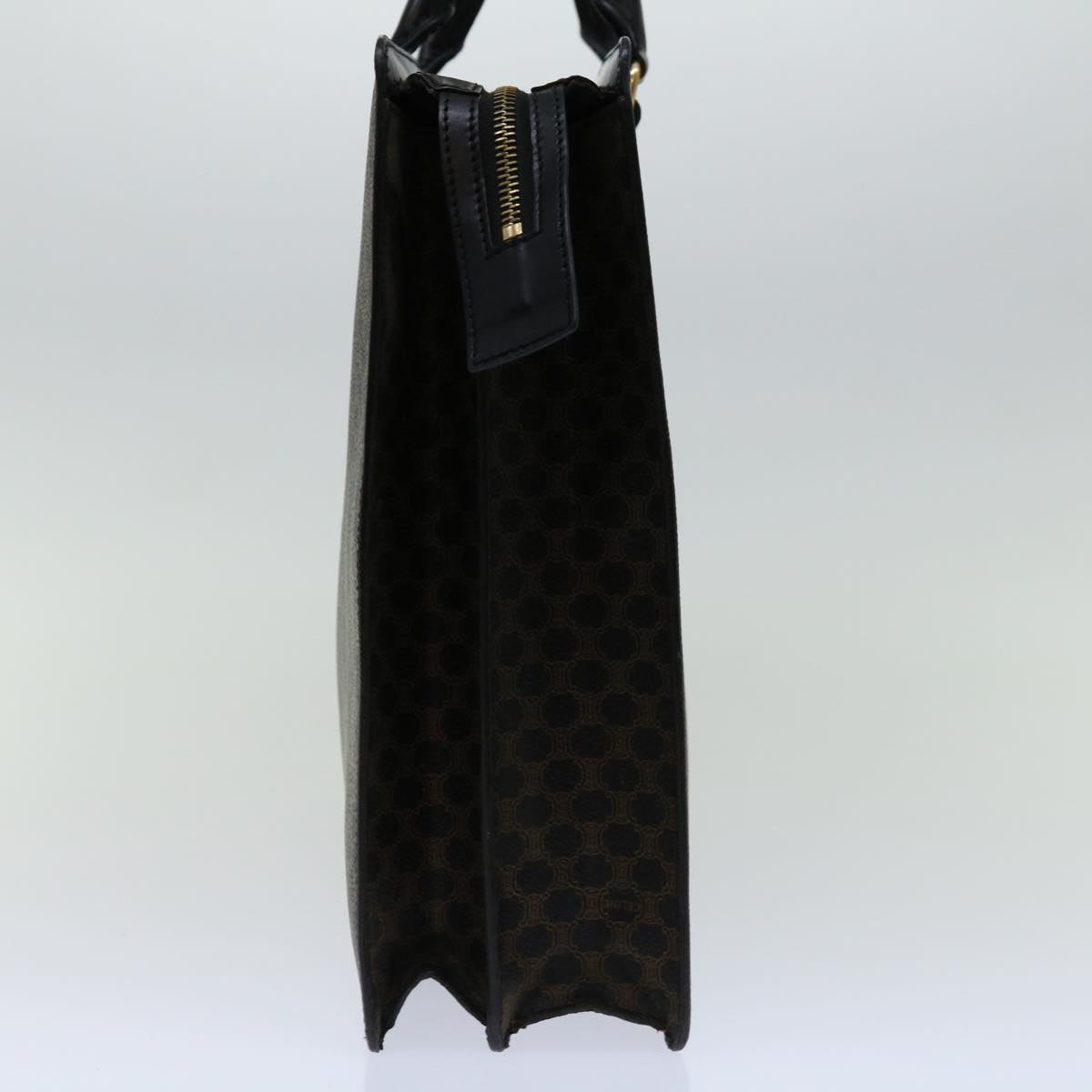 Luxury CELINE Macadam Canvas Tote Bag PVC Leather Black  68685