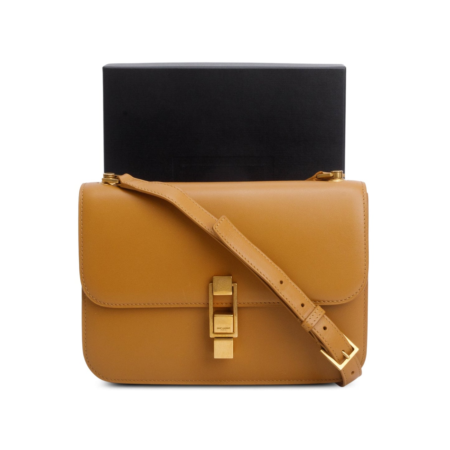 Saint Laurent 2020 Brown Smooth Calfskin Le Carre Satchel