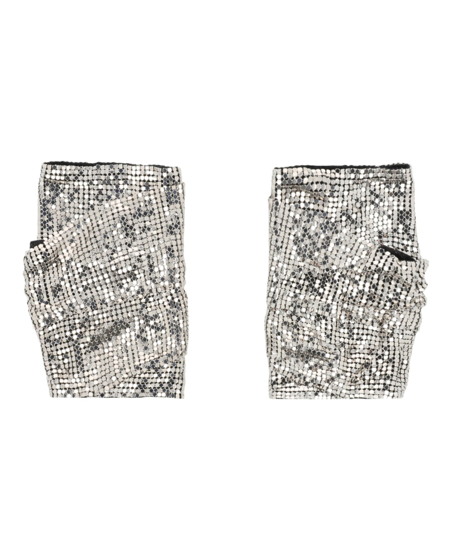 Gucci Womens Double G Mesh Fingerless Gloves