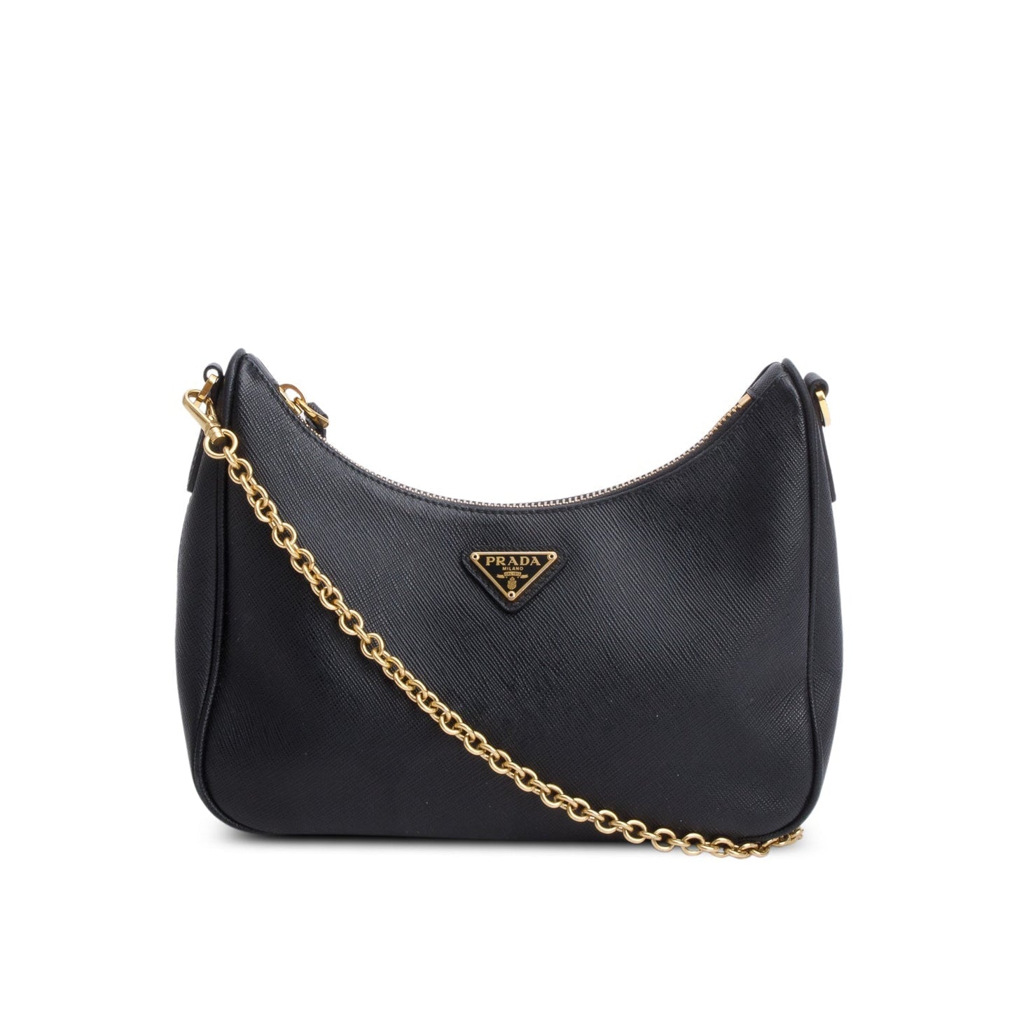 Prada Black Saffiano Leather Re-Edition 2005 Shoulder Bag