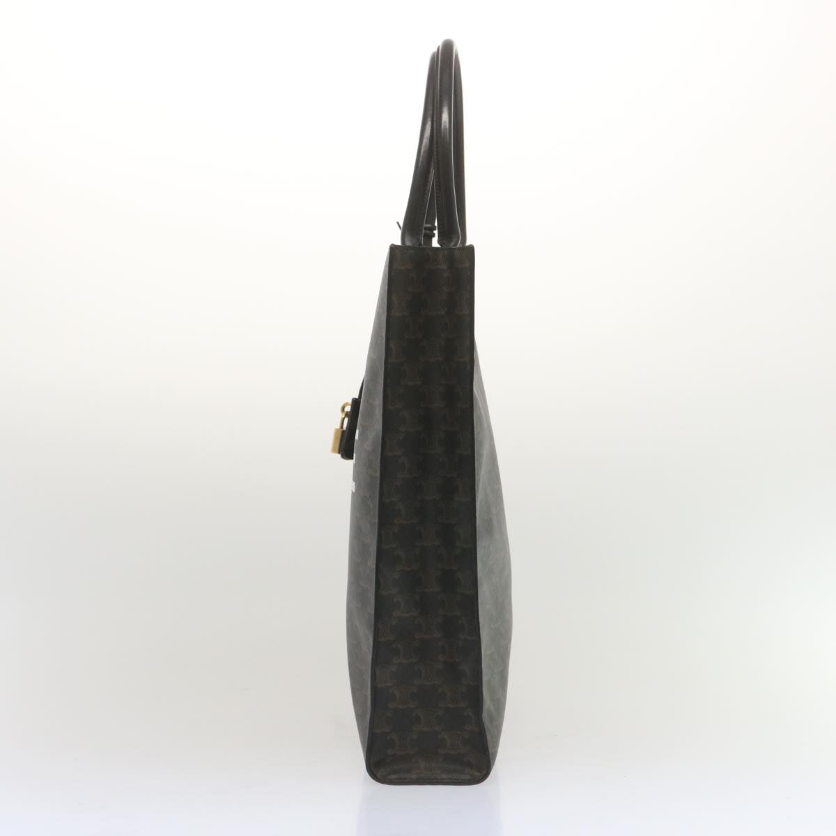 Luxury CELINE Triomphe Vertical Cabas Tote Bag PVC Black 194432  68823A