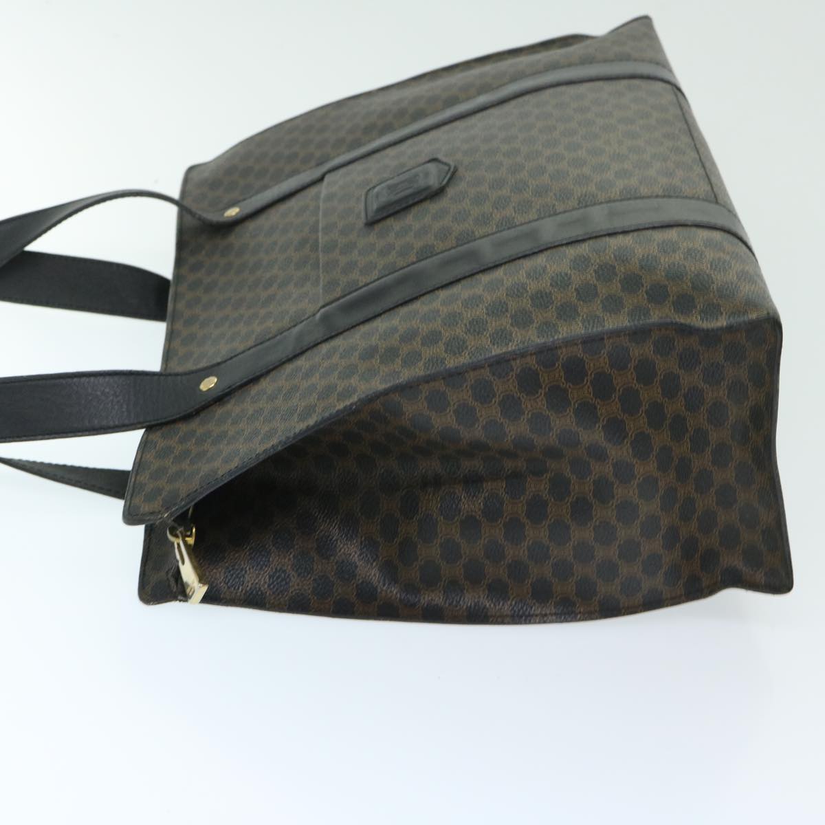Luxury CELINE Macadam Canvas Tote Bag PVC Black Brown  68864