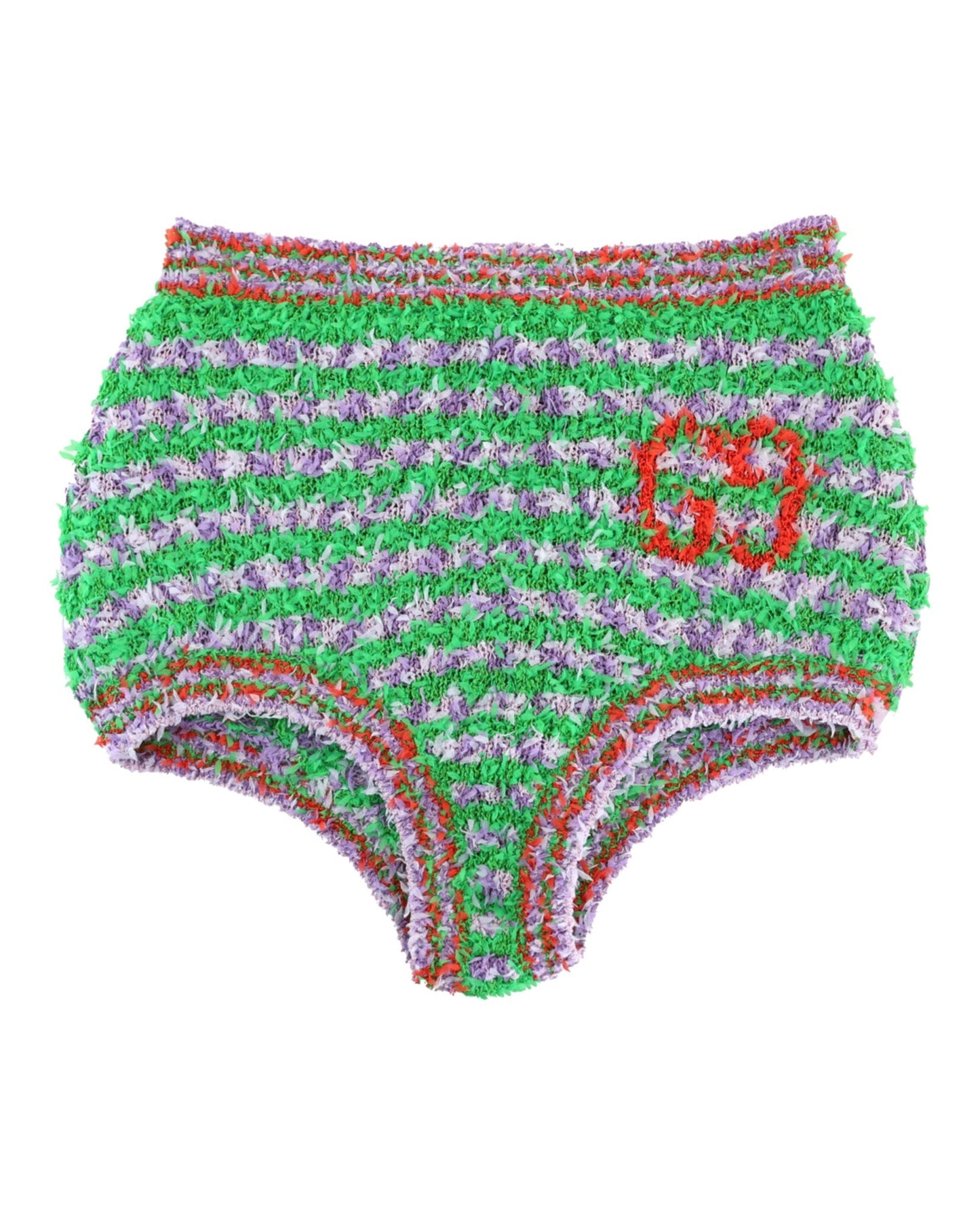 Gucci Womens Fuzzy Striped Briefs