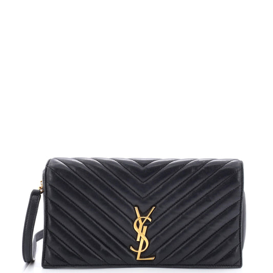 Luxury Saint Laurent Trending 2025 Kate 99 Flap Bag Chevron Leather Medium