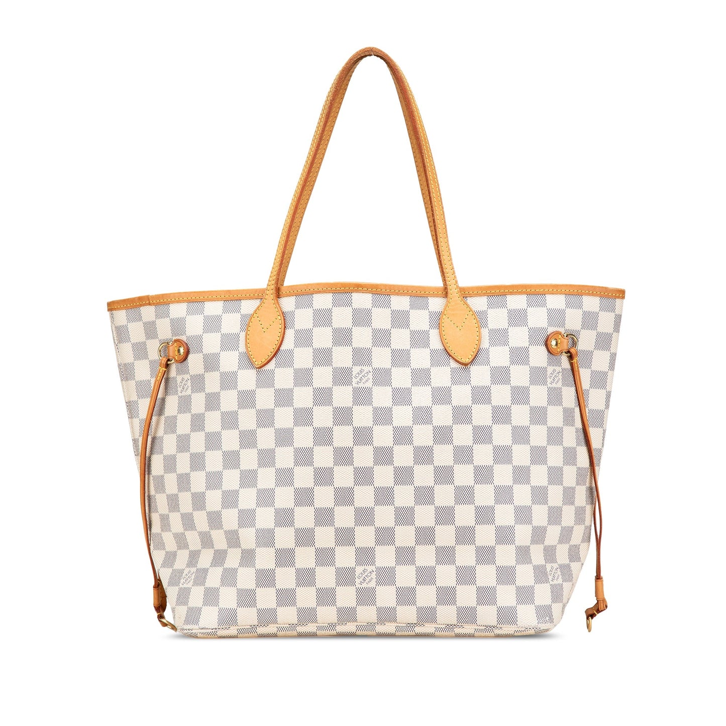 White Louis Vuitton Damier Azur Neverfull MM Tote Bag