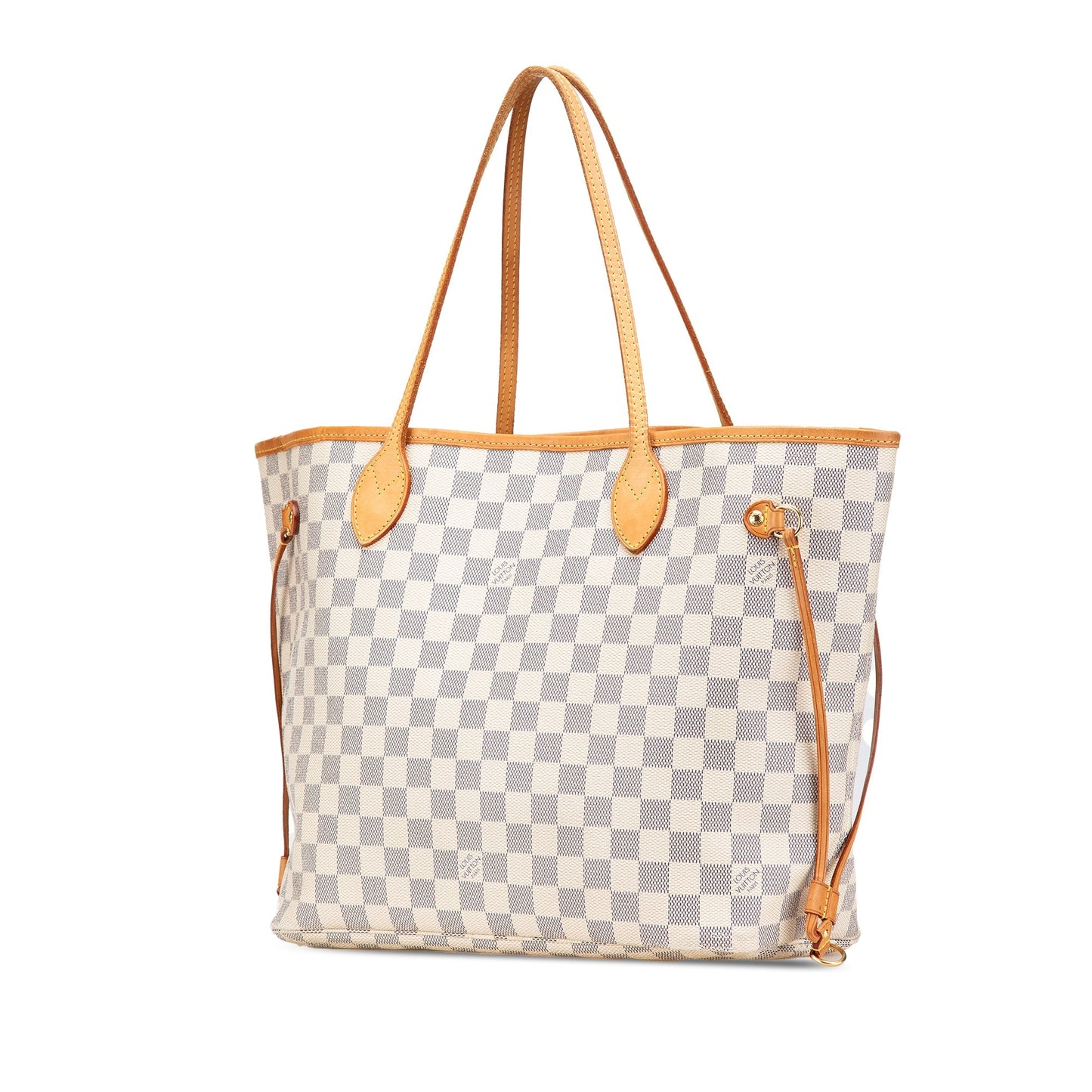 White Louis Vuitton Damier Azur Neverfull MM Tote Bag