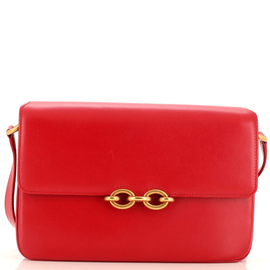 Luxury Saint Laurent Trending 2025 Le Maillon Shoulder Bag Leather Medium