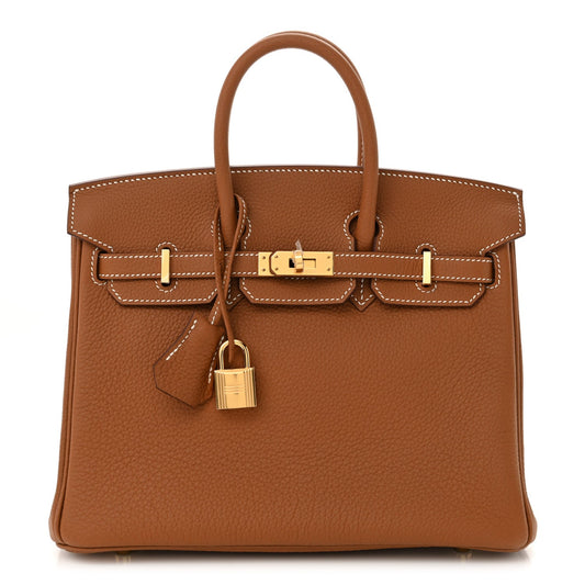 Hermes Togo Birkin 25 Gold