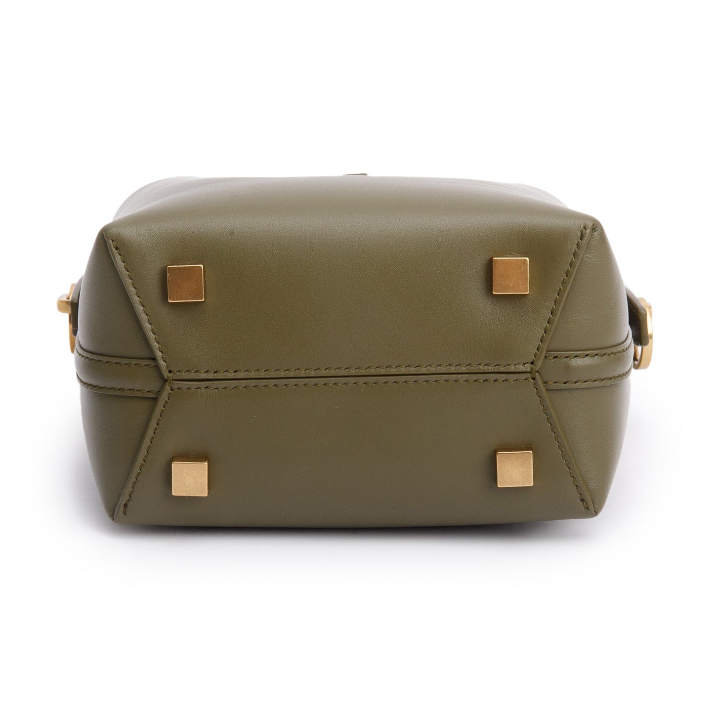 Saint Laurent 2024 Olive Shiny Calfskin Le 37 Mini Bucket Bag