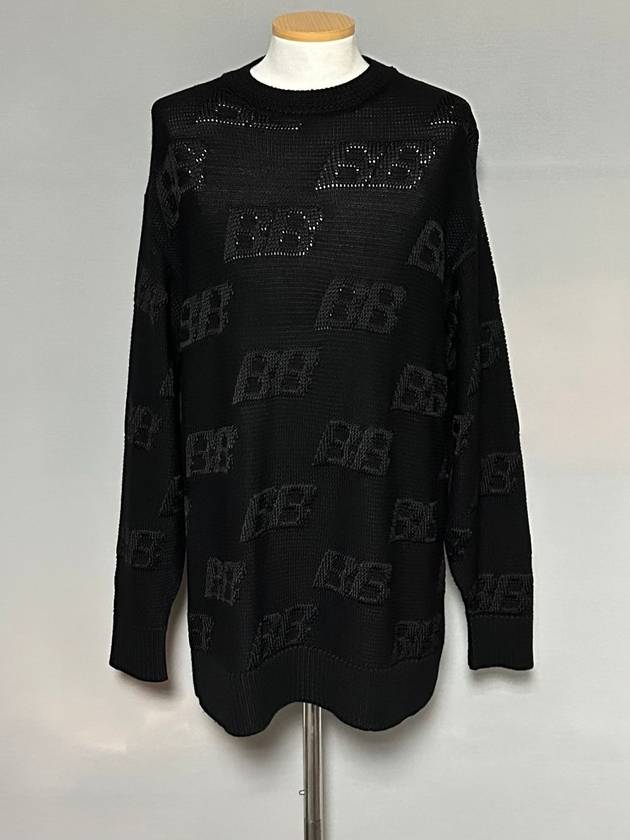 Luxury Balenciaga Trending 2026 BB embroidered logo knit