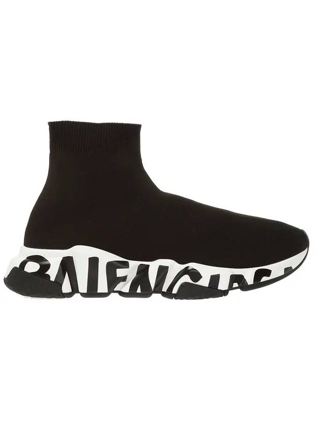 Luxury Balenciaga Trending 2026 Logo Speed High Top Sneakers Black