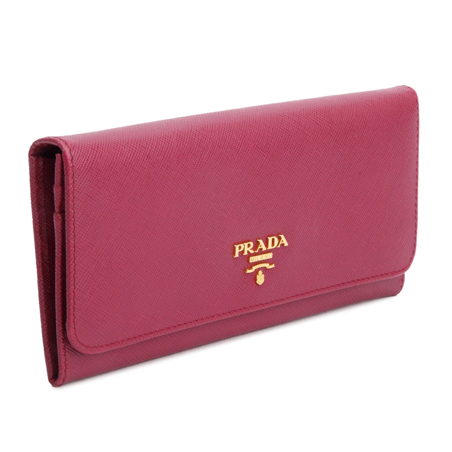 Prada Purple Saffiano Leather Large Continental Wallet