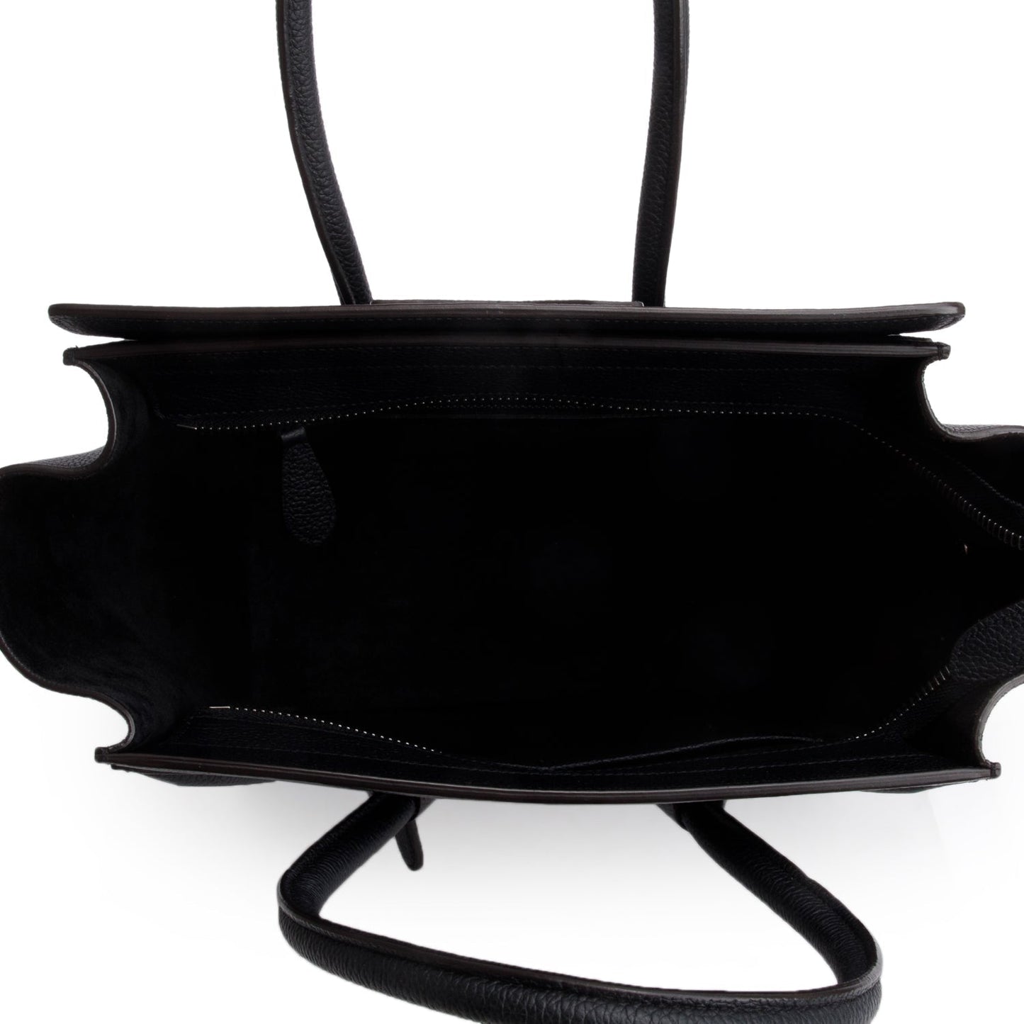 Celine Black Calfskin Leather Micro Luggage Tote