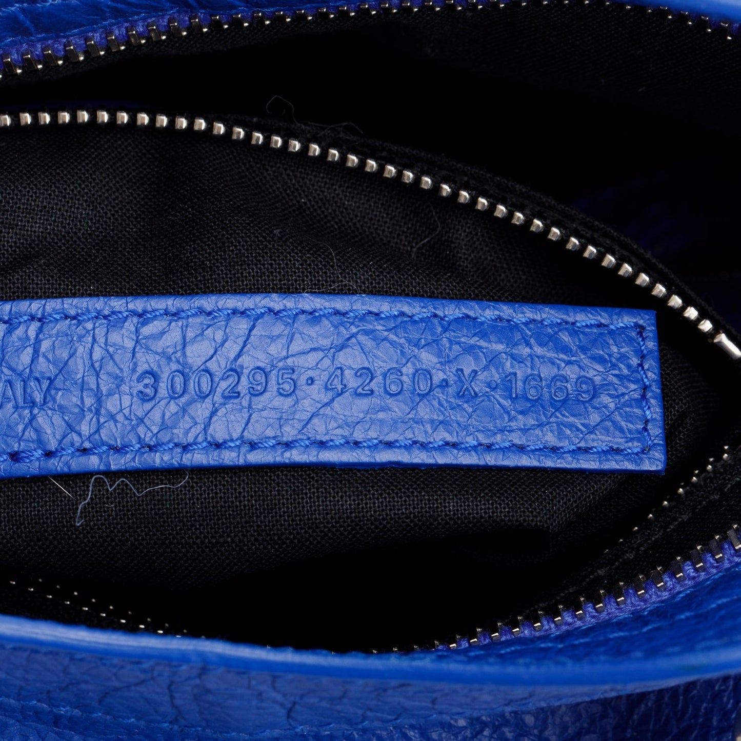 Balenciaga Blue Agneau Leather Classic Mini City Bag
