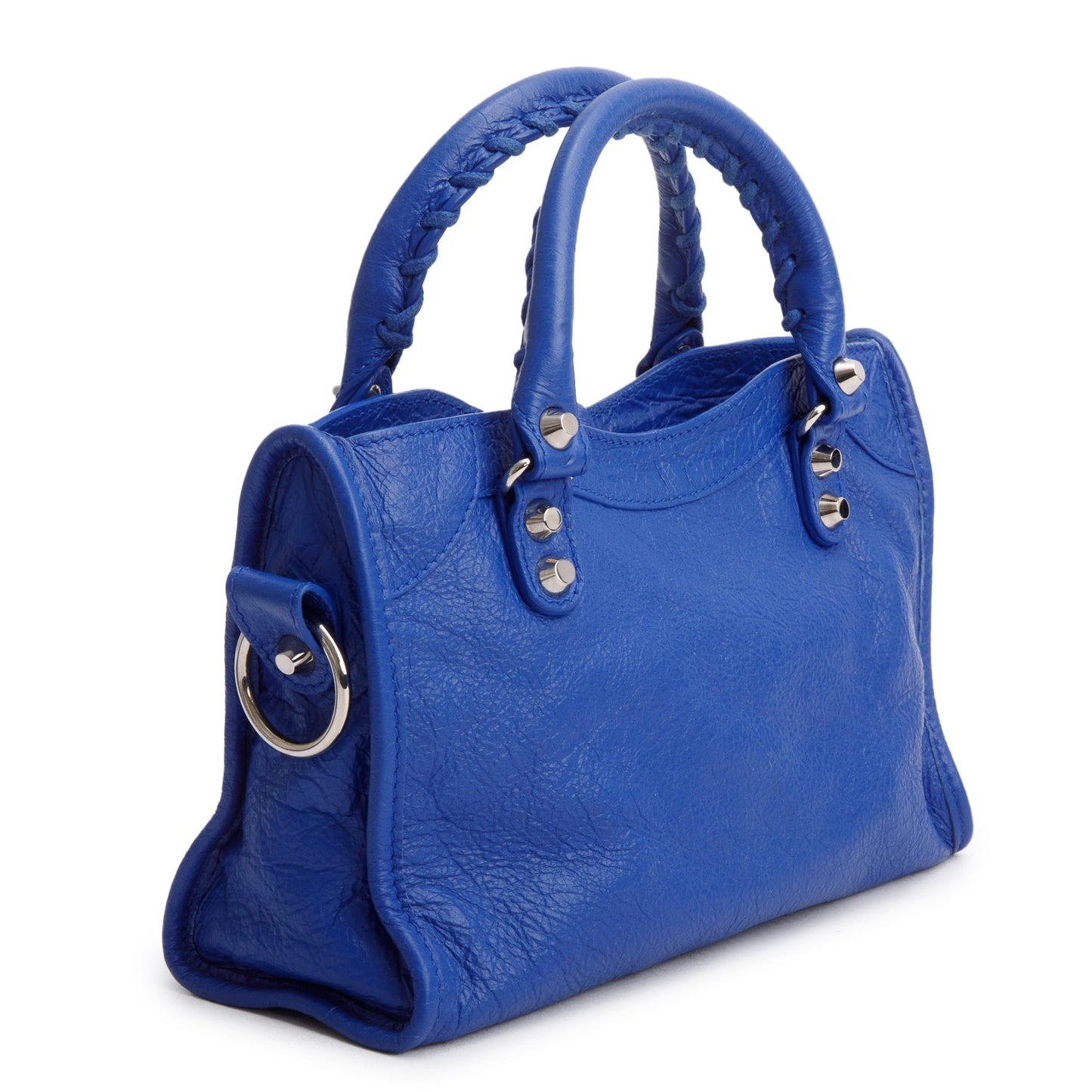 Balenciaga Blue Agneau Leather Classic Mini City Bag