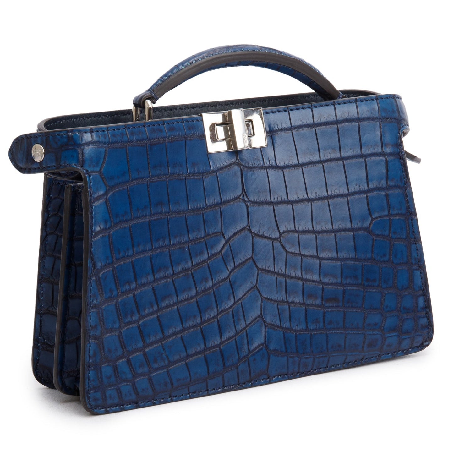 Fendi Navy Crocodile Peekaboo IseeU X-Cross Petit