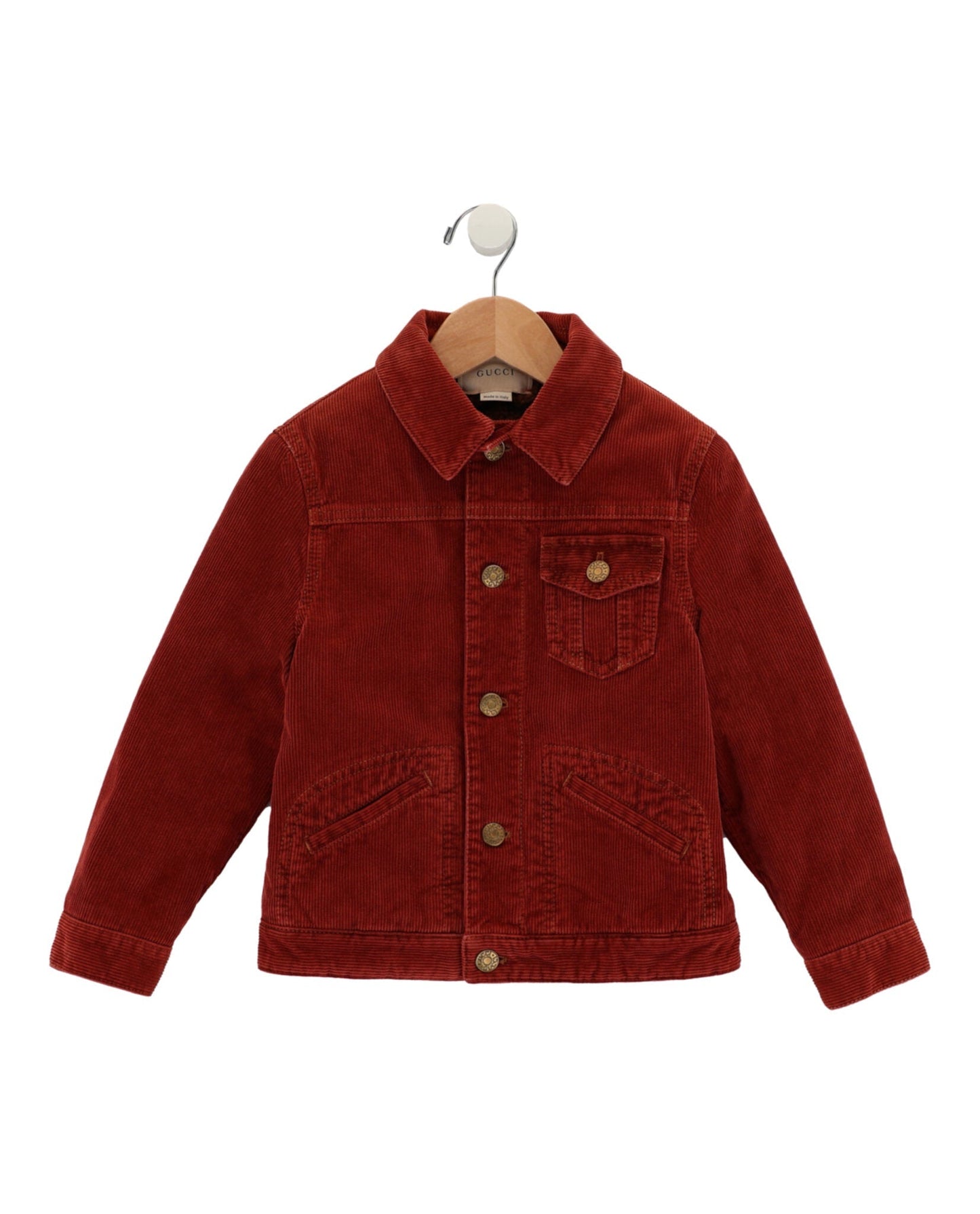 Gucci Boys Embroidered Corduroy Trucker Jacket