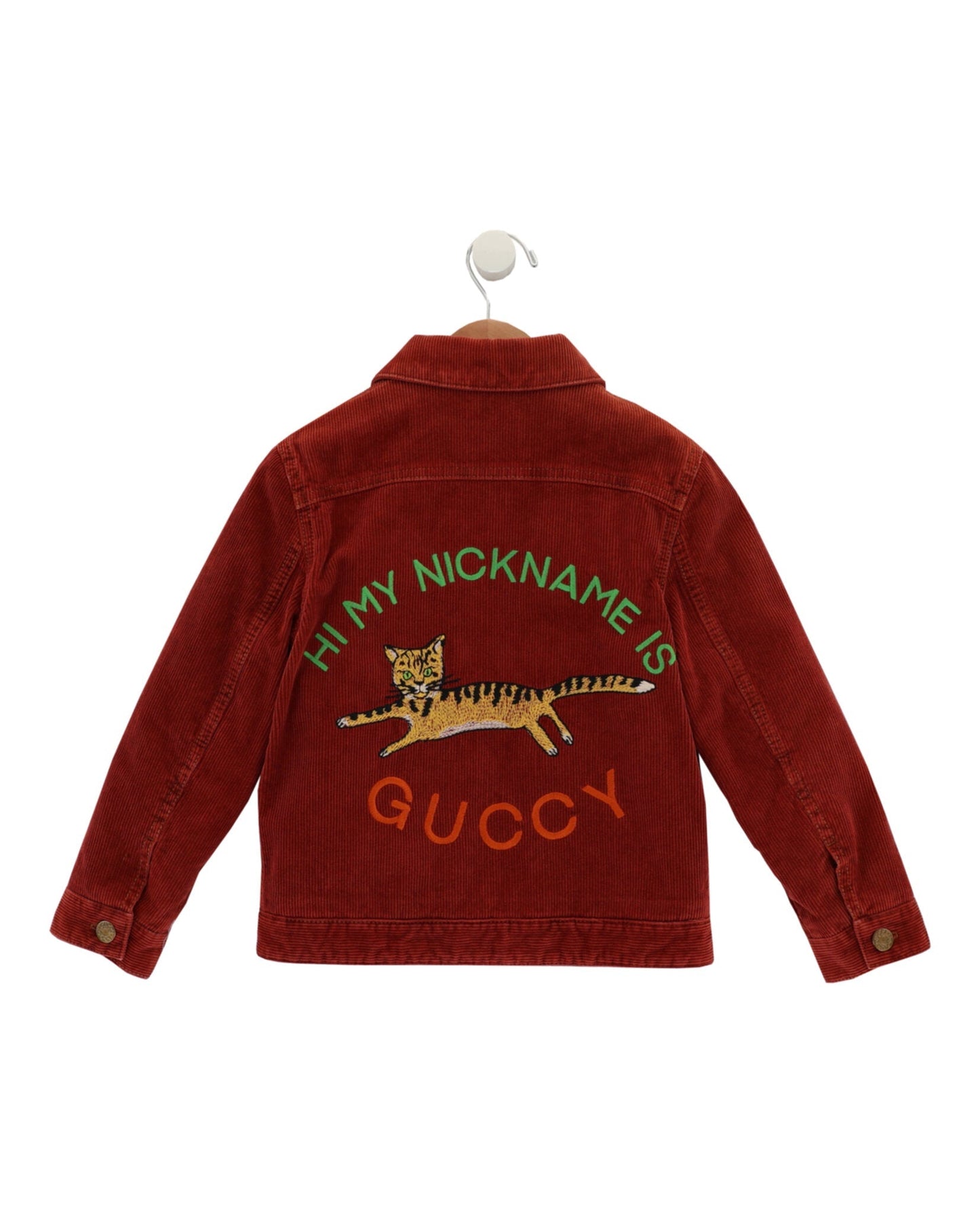 Gucci Boys Embroidered Corduroy Trucker Jacket
