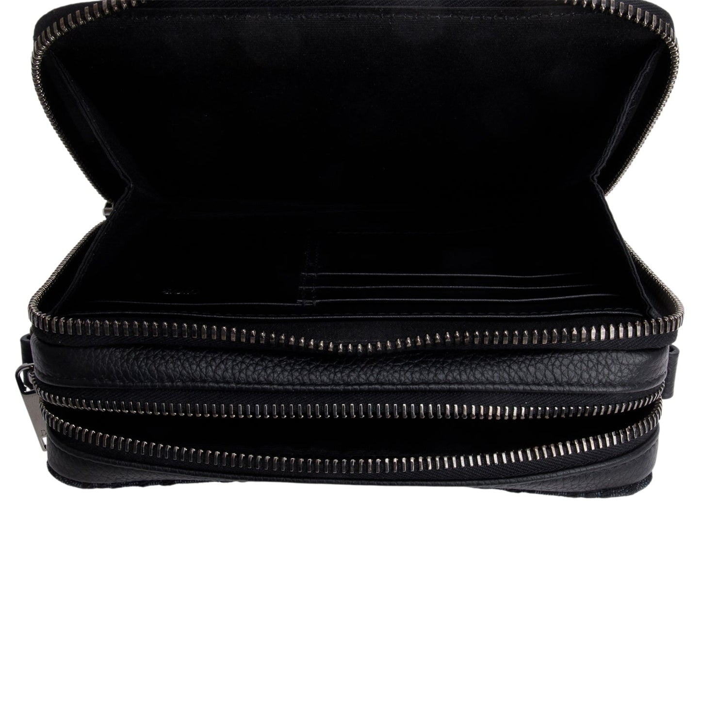 Christian Dior 2020 Black Oblique Jacquard Zipped Pouch