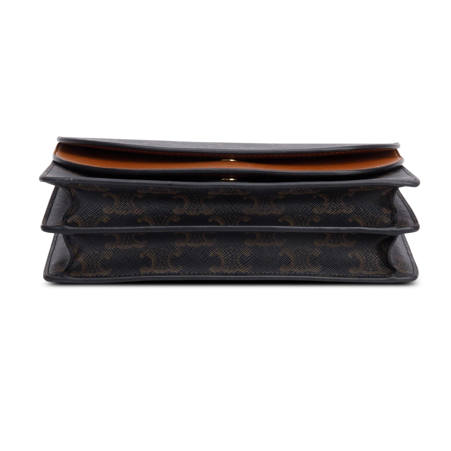 Celine 2022 Triomphe Canvas Lambskin Wallet on Strap