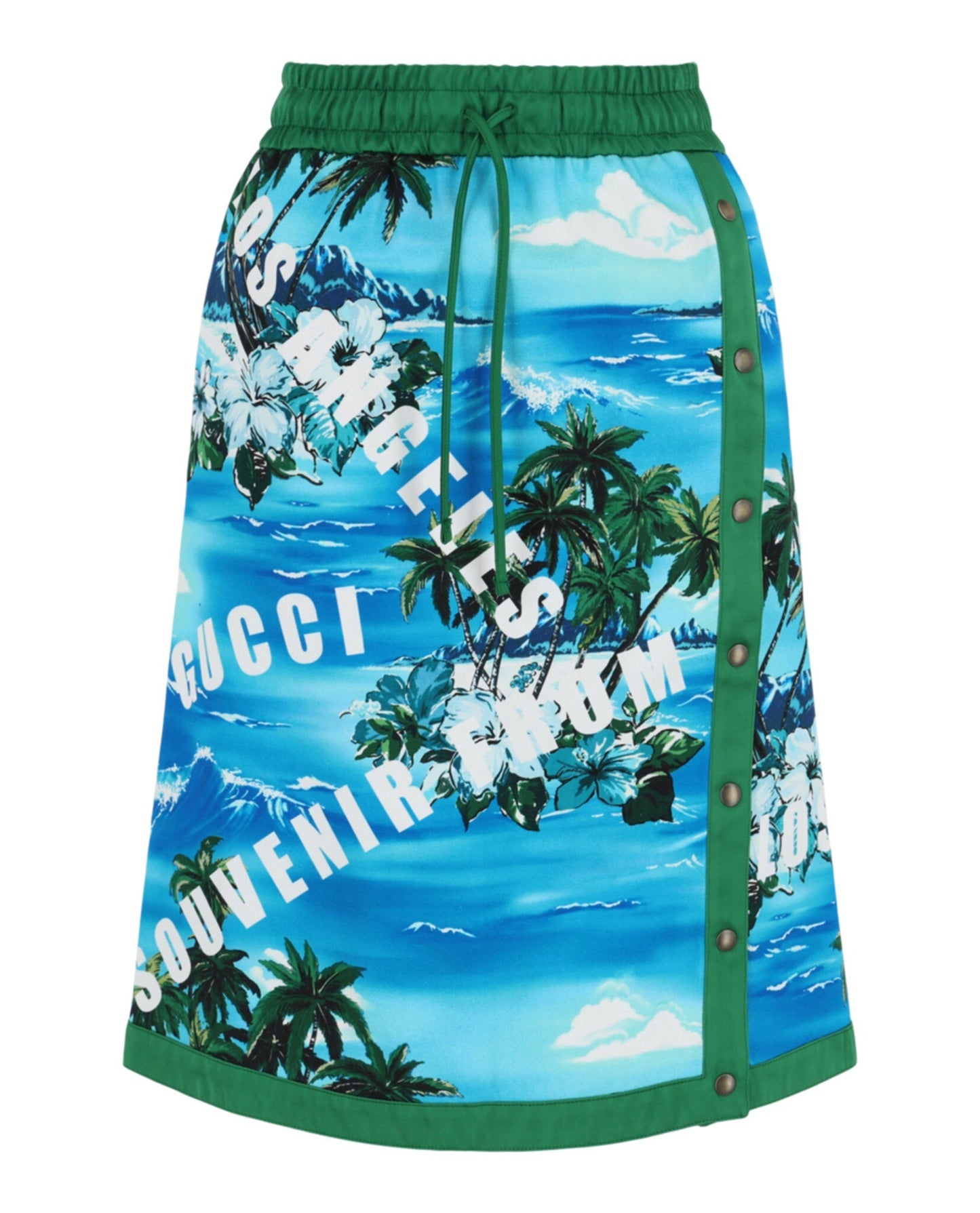 Gucci Womens Hawaiian Printed Knee-Length Skirt