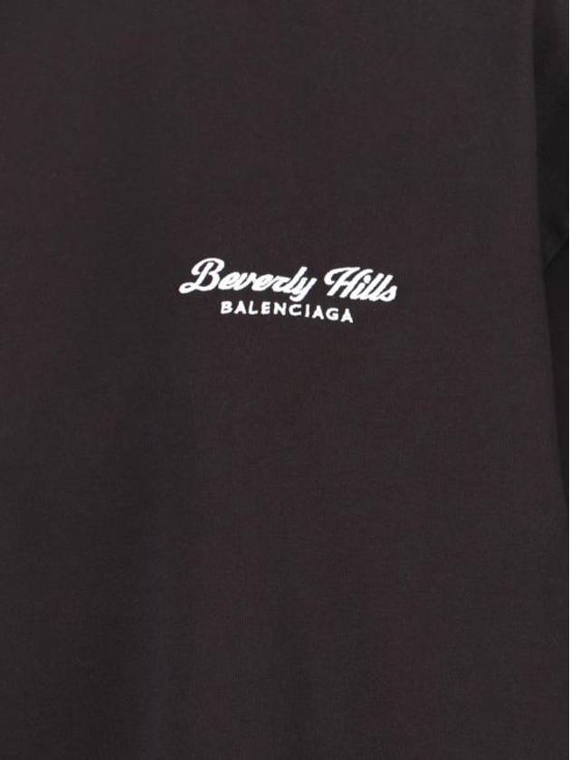 Luxury Balenciaga Trending 2026 Logo Print Medium Fit Short Sleeve T-Shirt Black
