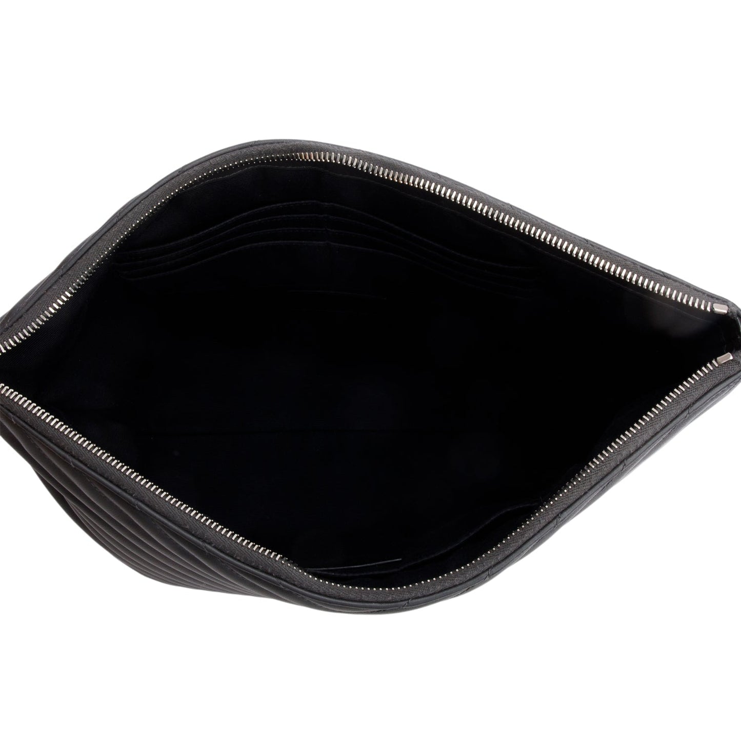 Saint Laurent Grey Calfskin Matelasse Monogram Casssandre Tablet Pouch