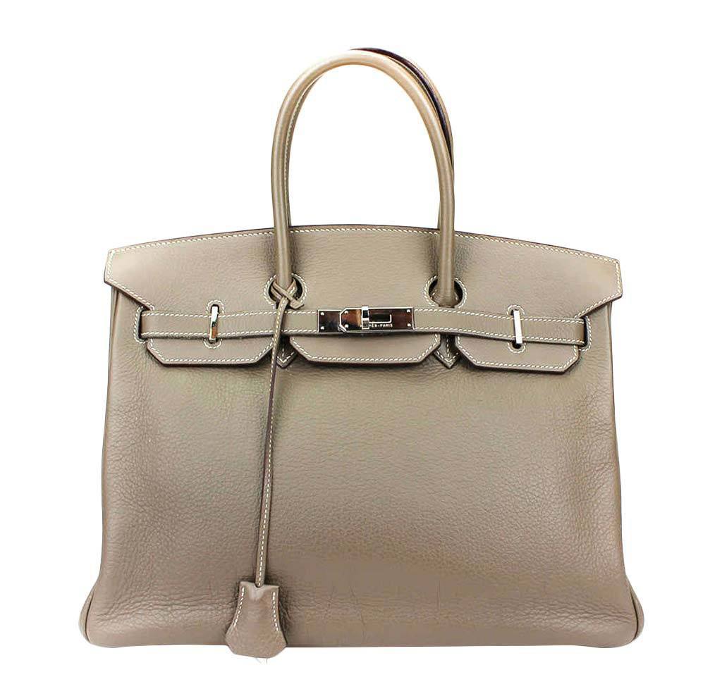 HermesBirkin 35 Etoupe Taupe Bag PHW