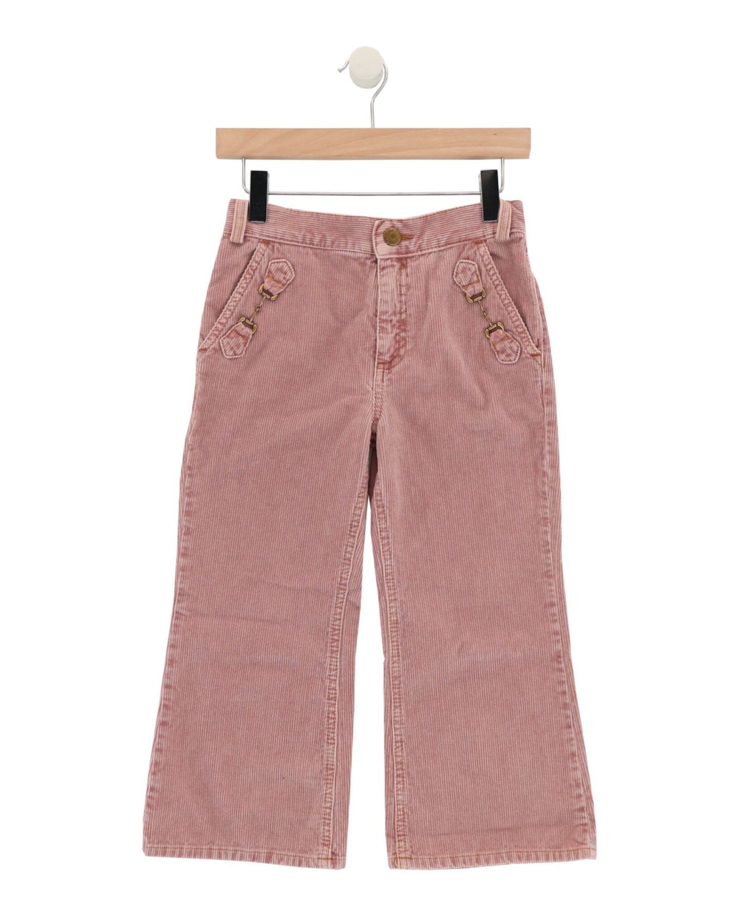 Gucci Girls Corduroy Horse-Bit Detailed Pants