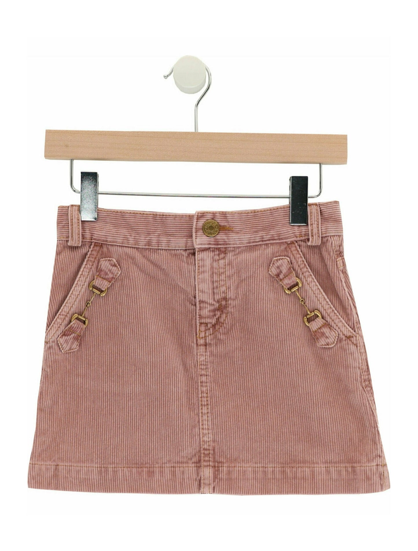 Gucci Girls Corduroy Horsebit Skirt
