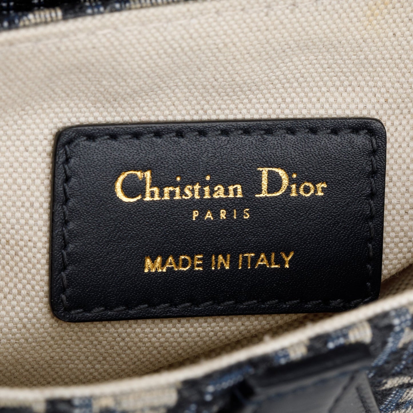 Christian Dior Blue Oblique Mini Saddle Bag