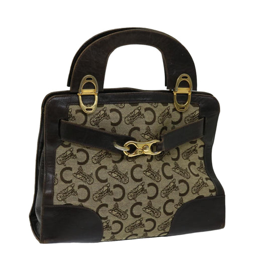 Luxury CELINE C Macadam Canvas Hand Bag Beige  69570