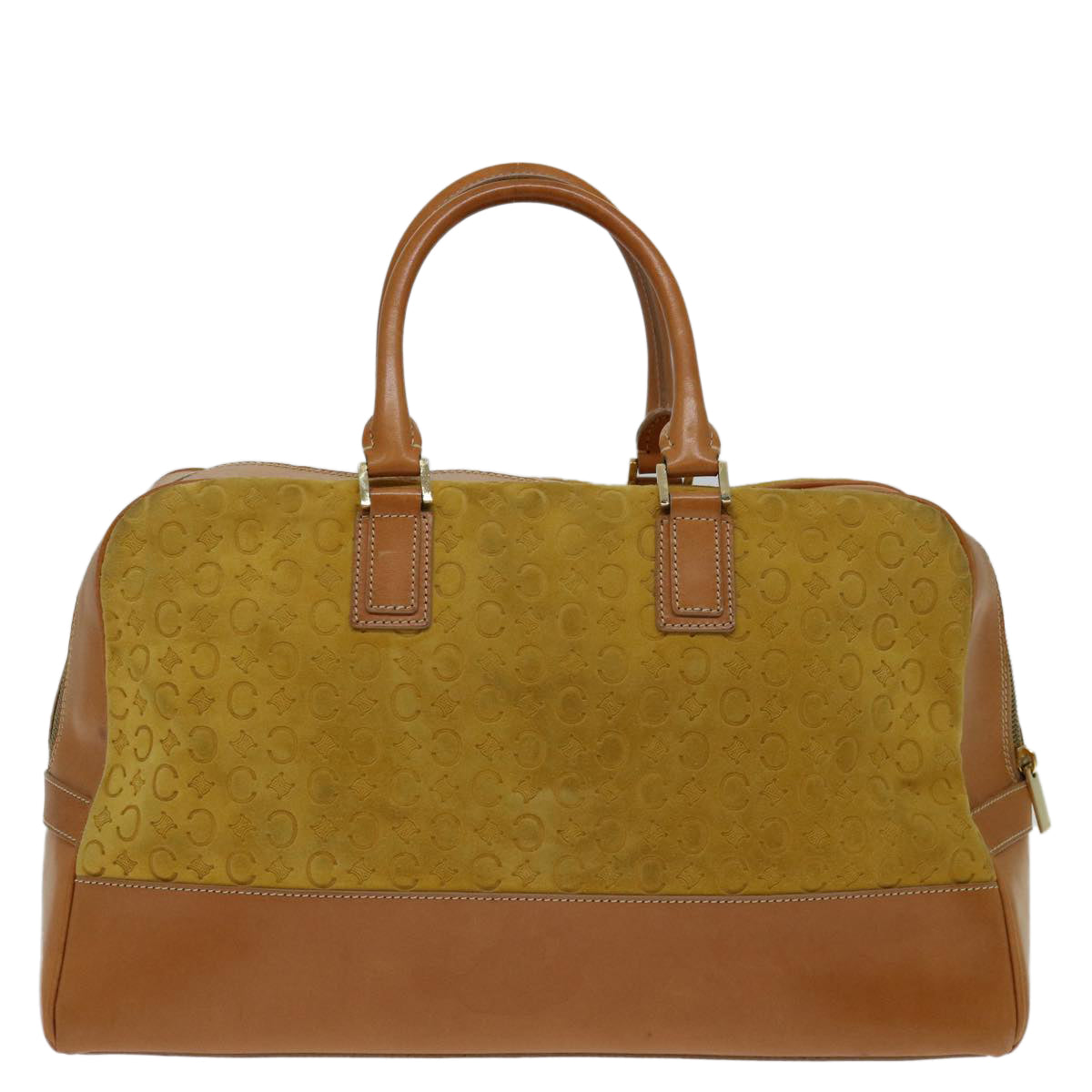 Luxury CELINE C Macadam Canvas Hand Bag Yellow  69573