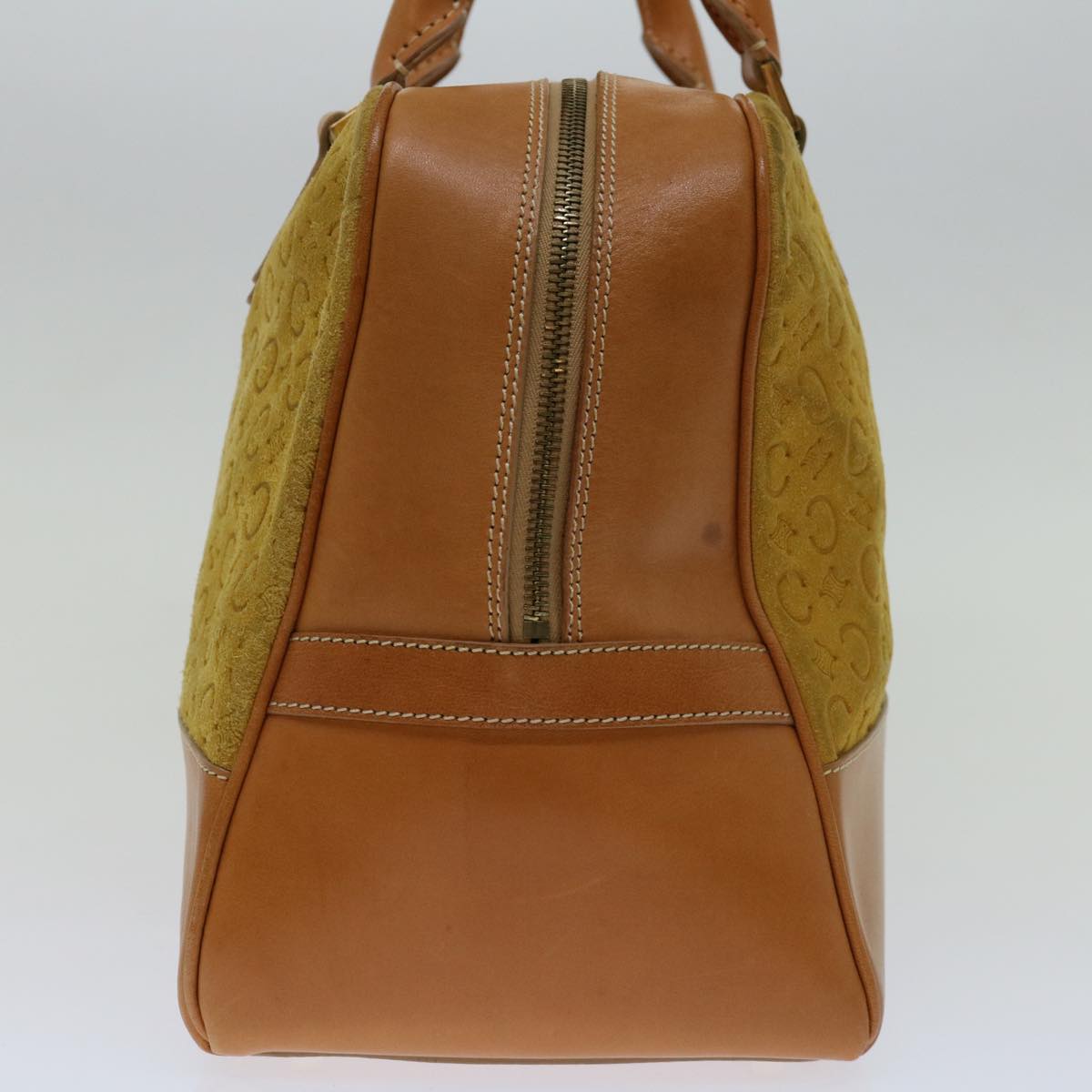 Luxury CELINE C Macadam Canvas Hand Bag Yellow  69573