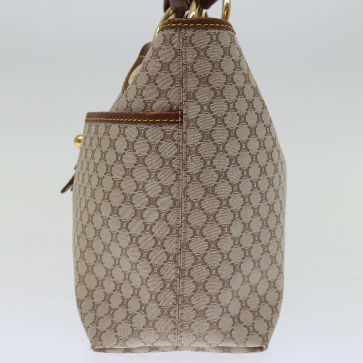Luxury CELINE Macadam Canvas Hand Bag Beige  69629