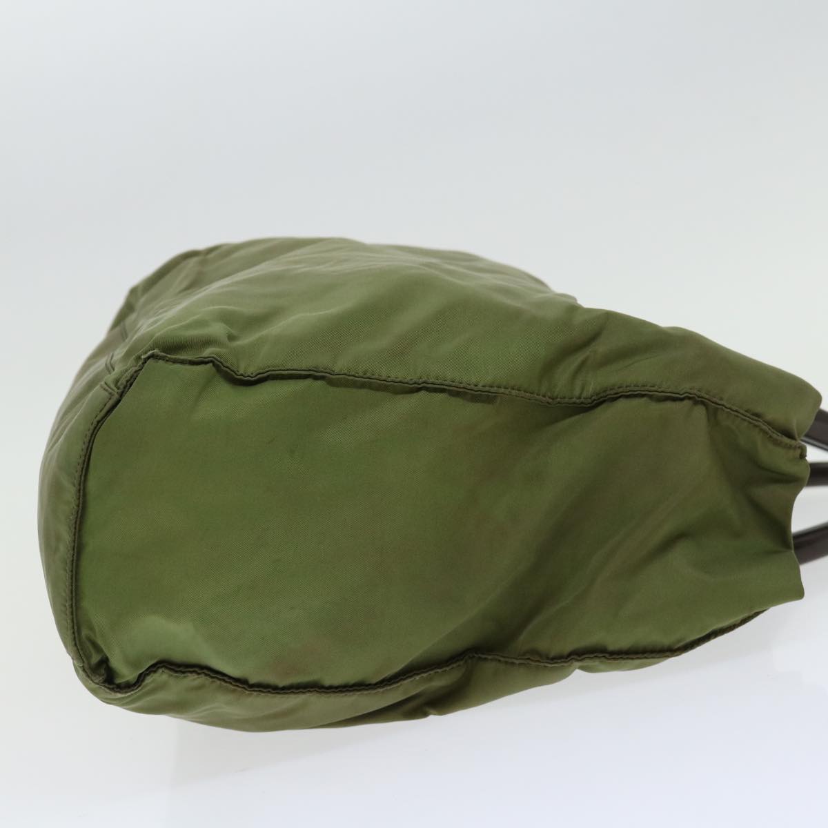 PRADA Hand Bag Nylon Khaki Auth 69657