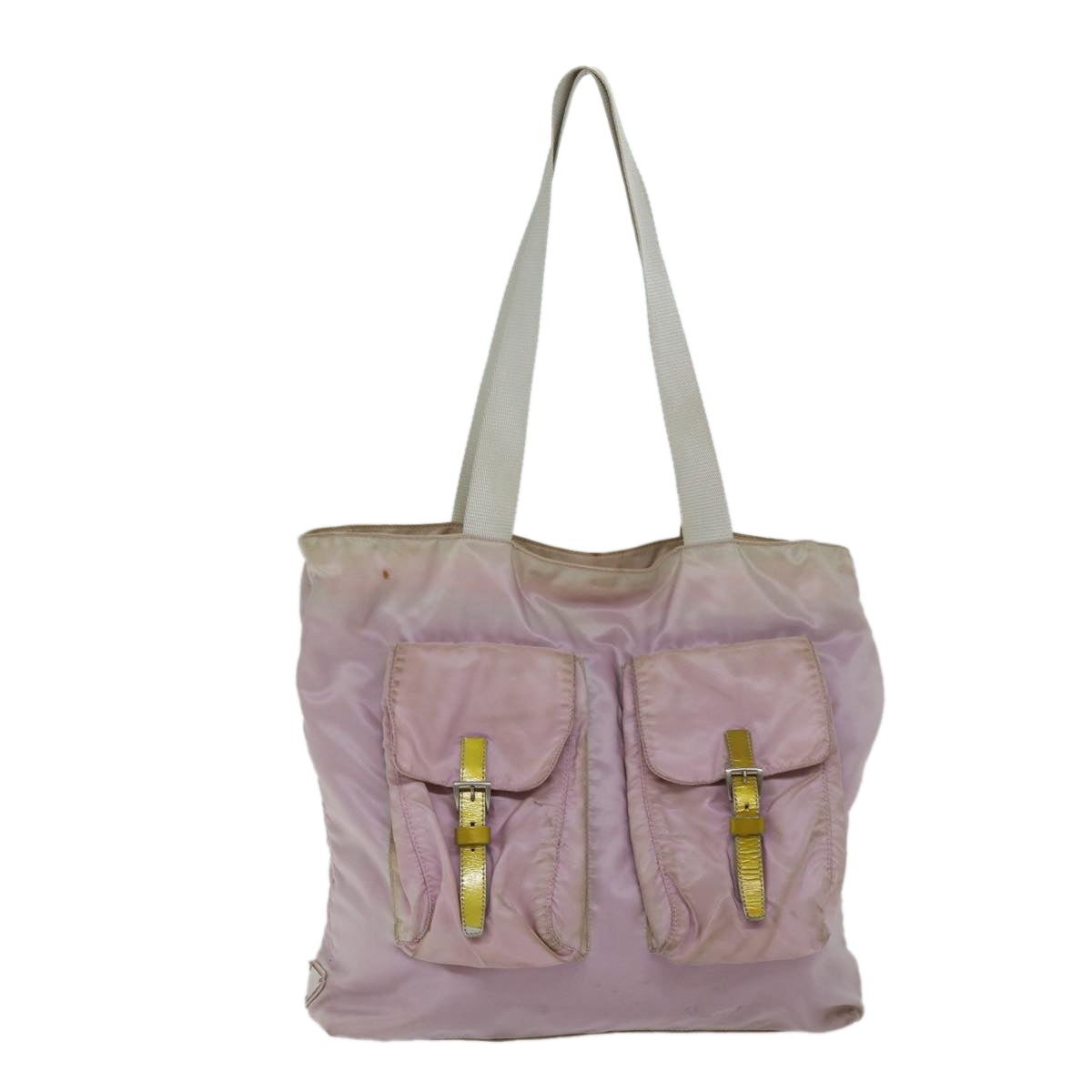 PRADA Tote Bag Nylon Pink Auth 69661
