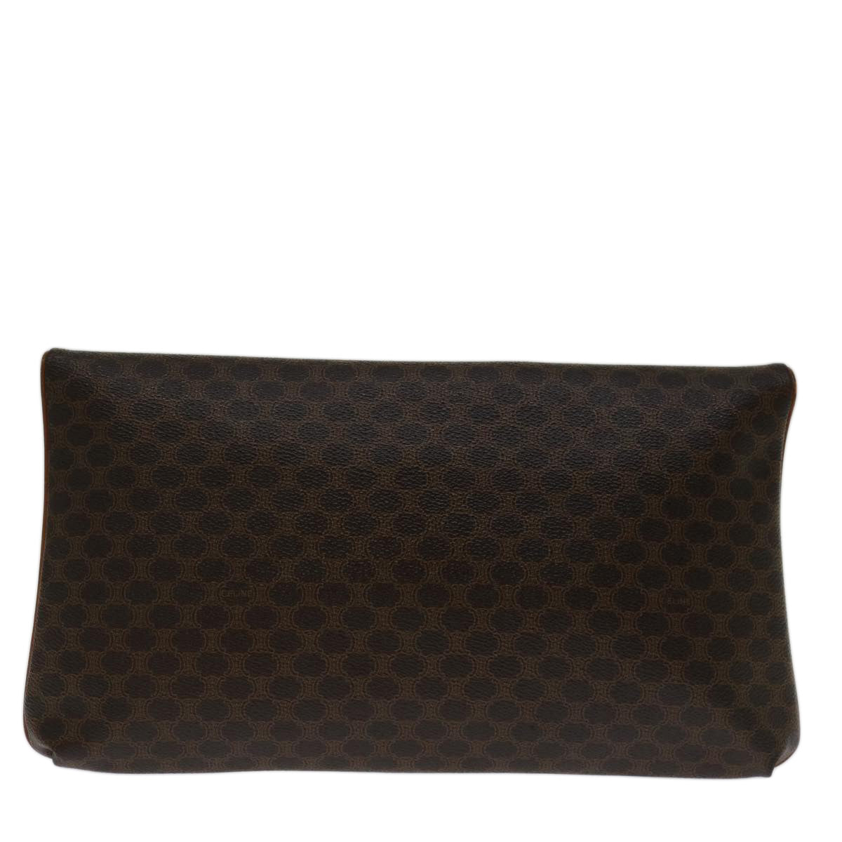 Luxury CELINE Macadam Canvas Clutch Bag PVC Brown  69683