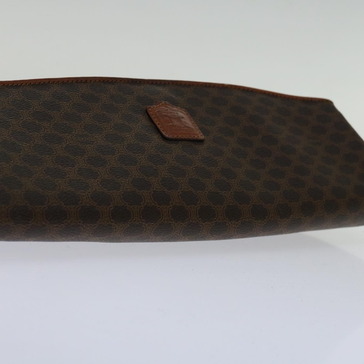 Luxury CELINE Macadam Canvas Clutch Bag PVC Brown  69683
