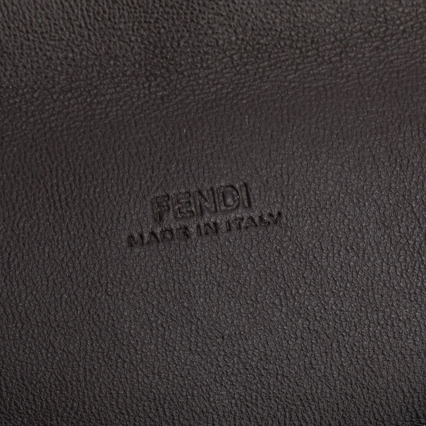 Fendi Brown Vitello Ceylon FF 1974 Embossed FF Diamonds Flat Envelope Pouch