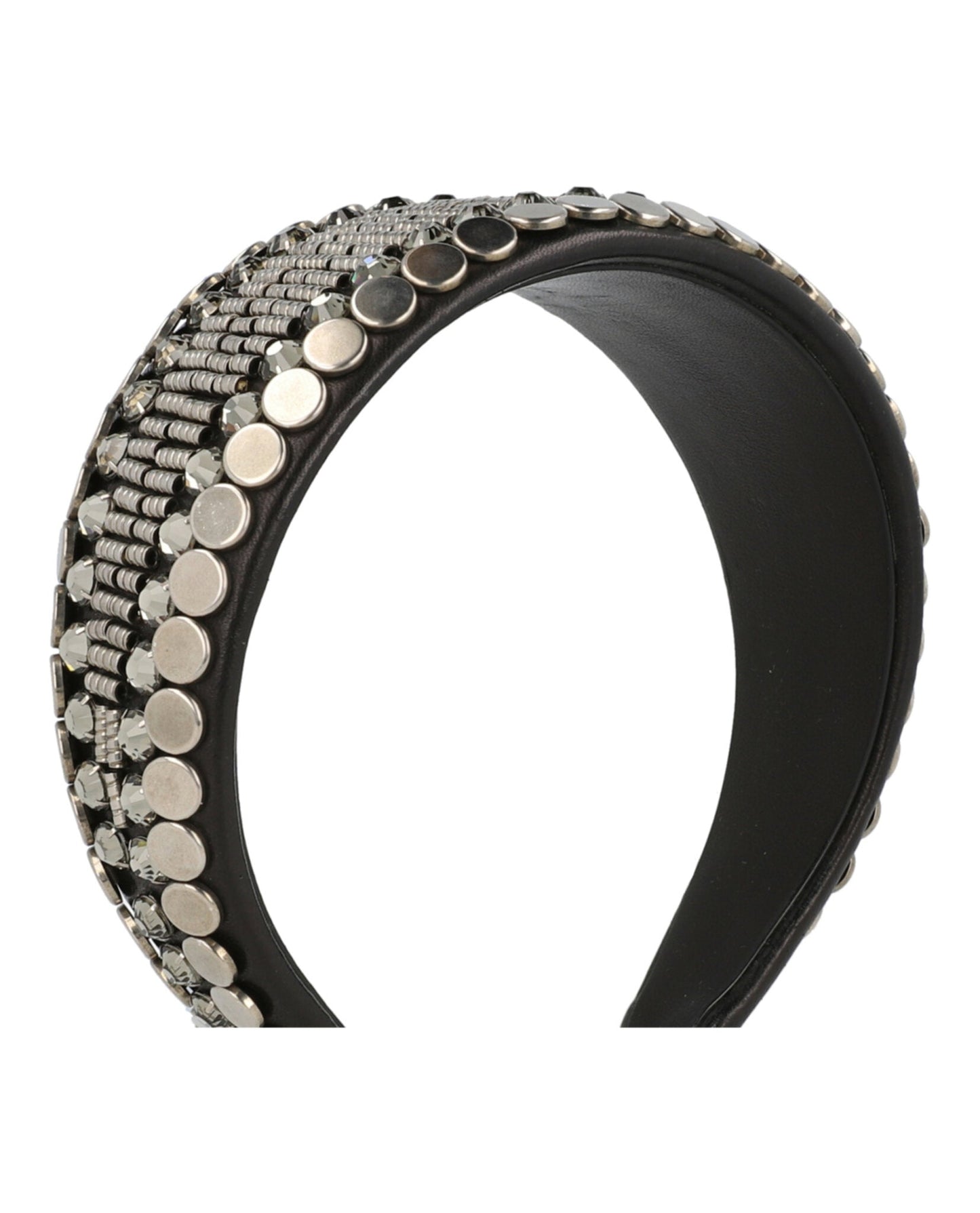 Gucci Womens Beaded Leather Headband