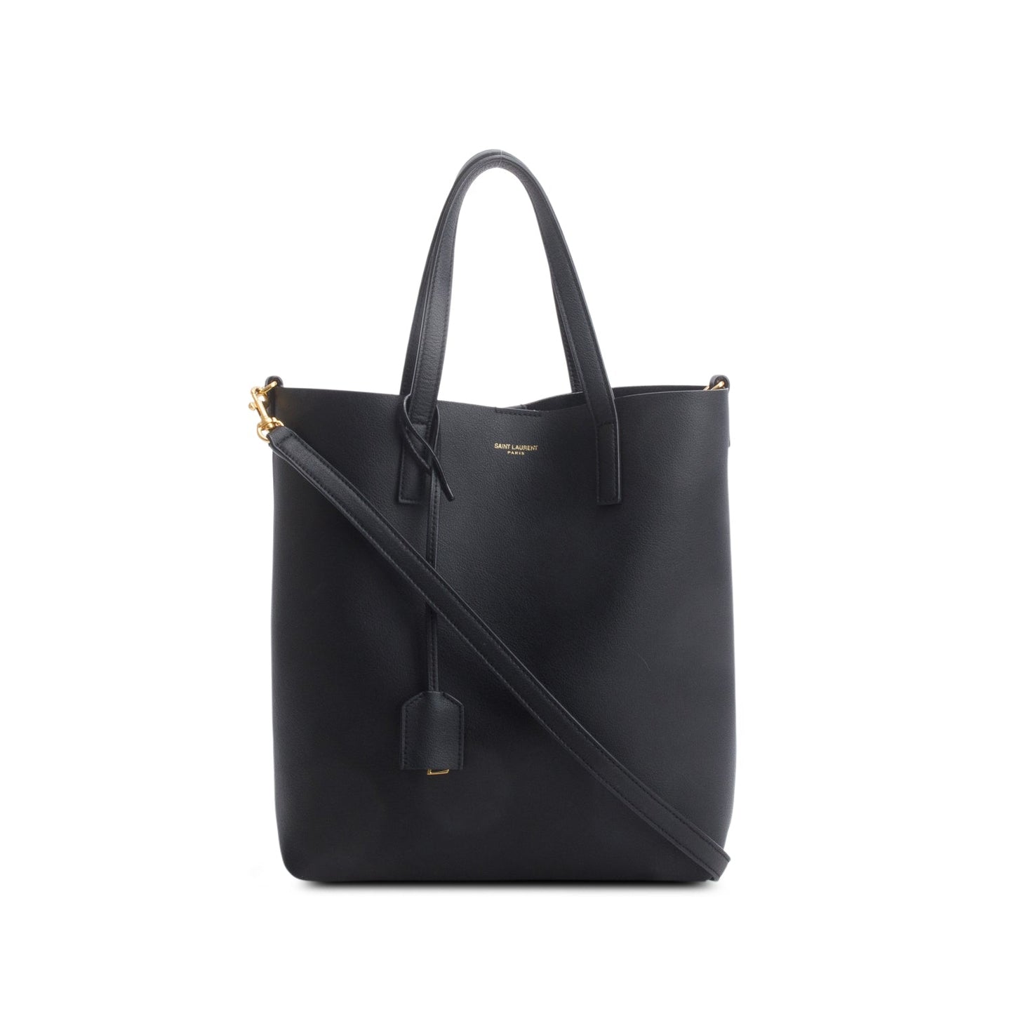 Saint Laurent 2023 Black Calfskin Leather Toy Shopping Tote