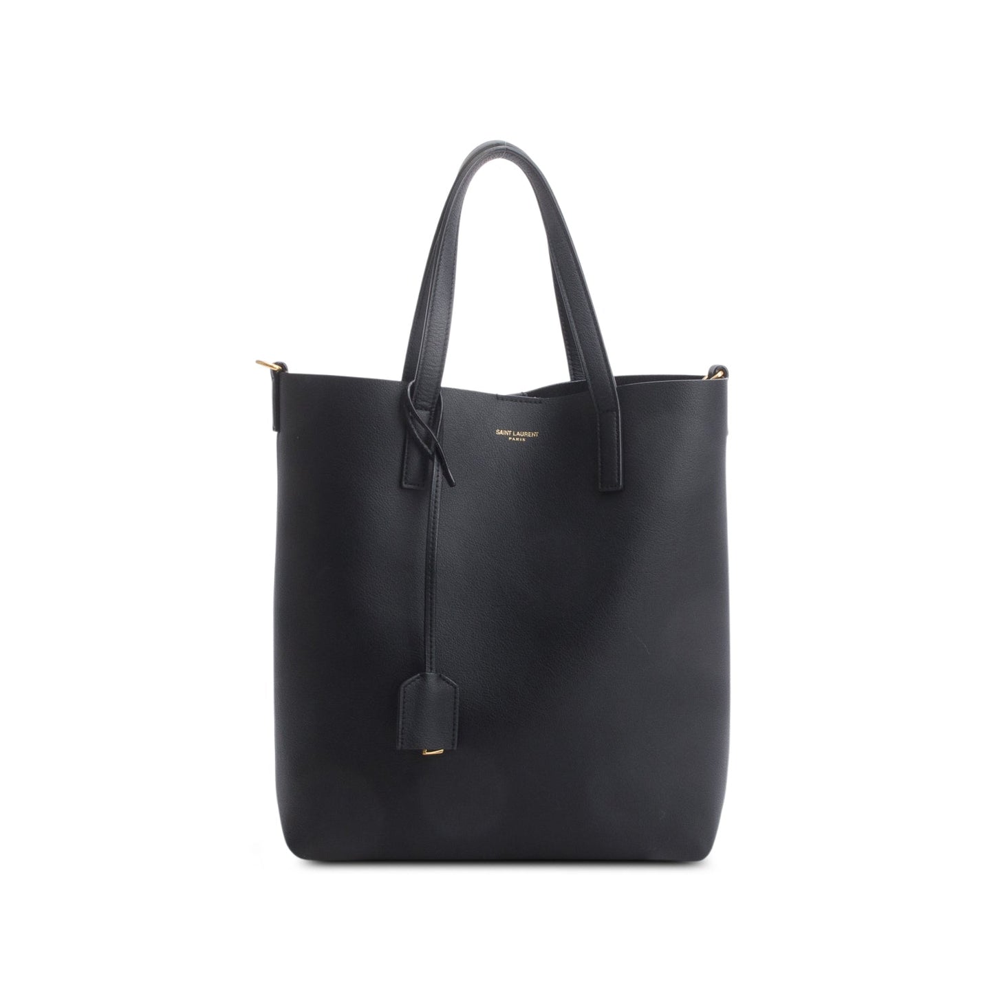 Saint Laurent 2023 Black Calfskin Leather Toy Shopping Tote
